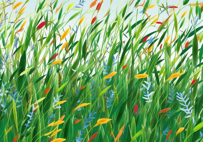 唯美户外夏天绿色草地植物背景元素插画手绘,插画/手绘图,插画/手绘图库,插画/手绘图下载,插画/手绘